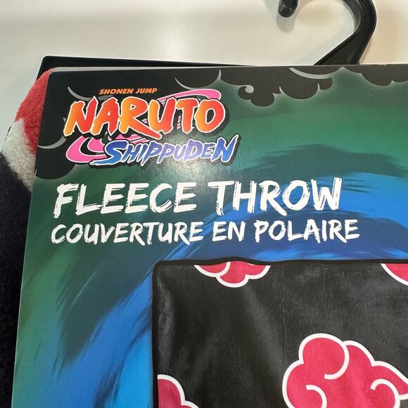 Just Funky NWT Naruto Shippuden Black Red Clouds 45" x 60" Fleece Throw Blanket - Picture 3 of 6